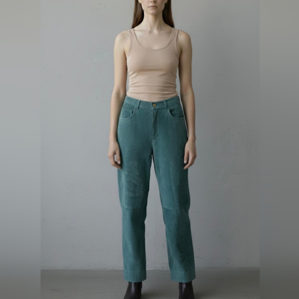 Ralph Lauren Suede Leather Trousers. Fully lined. Size 12. Excellent condition!